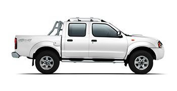Sideview of white Nissan NP300